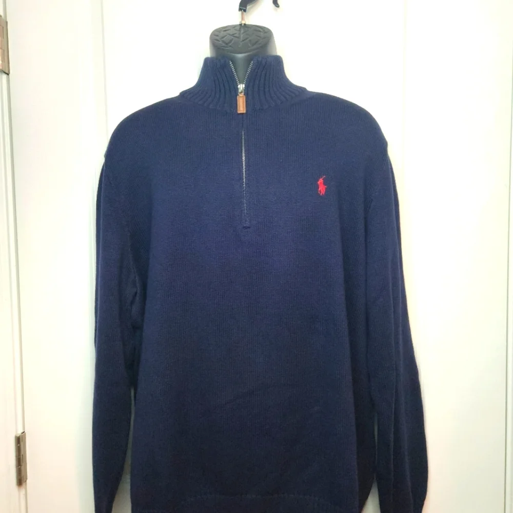 Polo Ralph Lauren Quarter-Zip Sweater Sz XXL - Picture 1 of 5